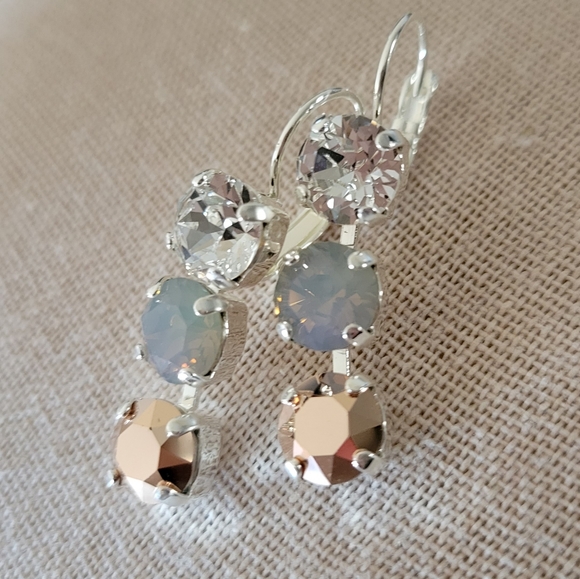 Austrian Crystal Earrings in Silver - Picture 6 of 6